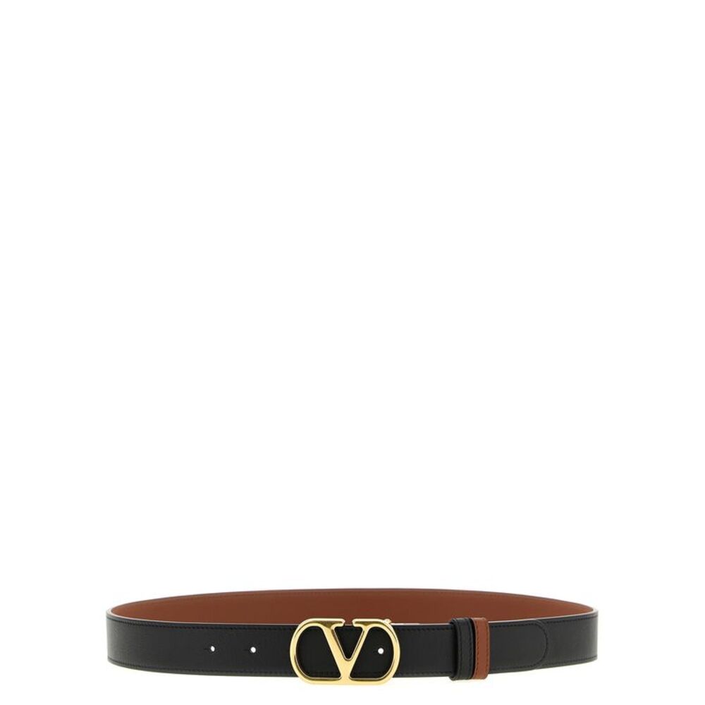 Valentino Garavani Black Calfskin Regular Men's Belt